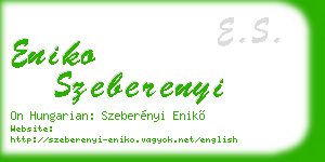 eniko szeberenyi business card