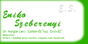 eniko szeberenyi business card